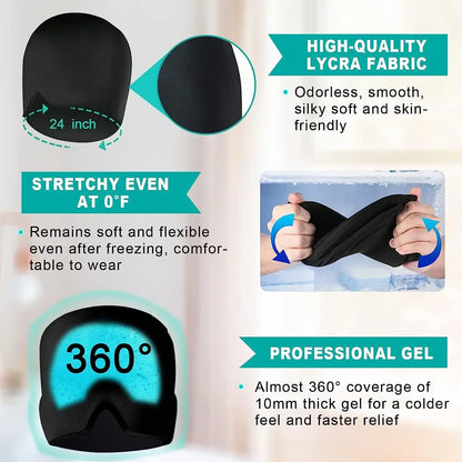 Gorro Terapéutico con Gel para Alivio de Migrañas, Estrés y Dolor: Masaje Relajante con Terapia Calor/Frío